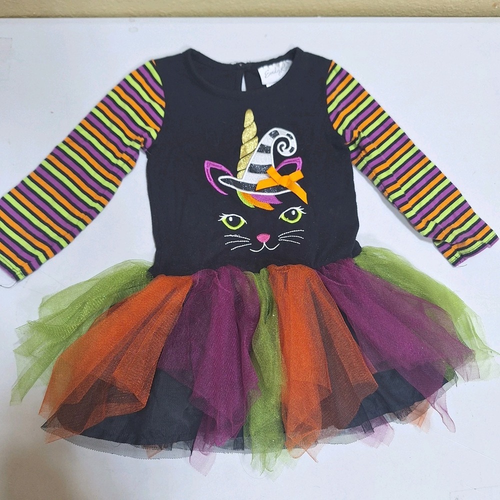 Emily Rose Girls 2T Halloween Caticorn Unicorn Cat Tutu Dress Witch Costume